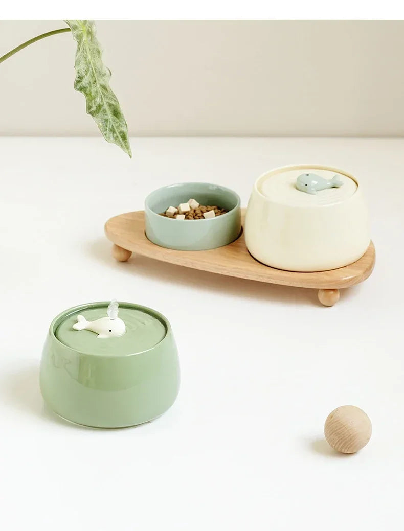 Ceramic Cat Water Fountain