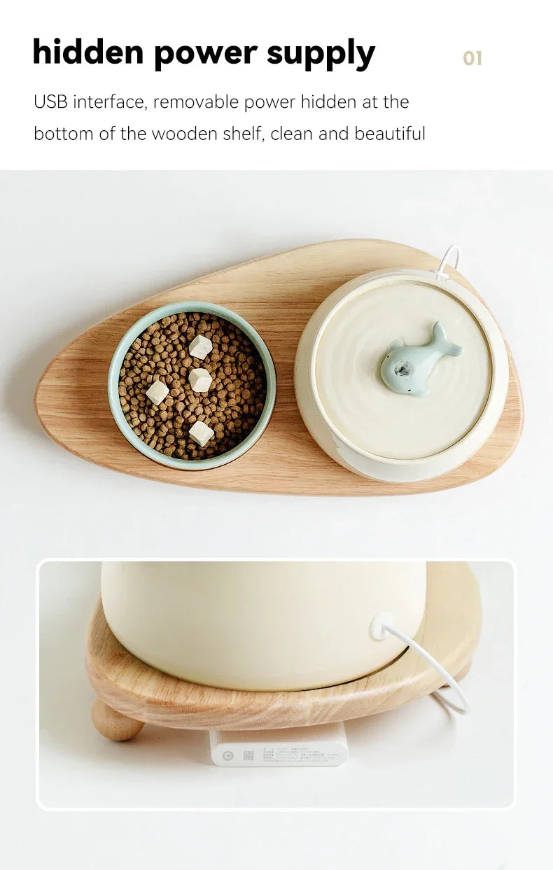 Ceramic Cat Water Fountain