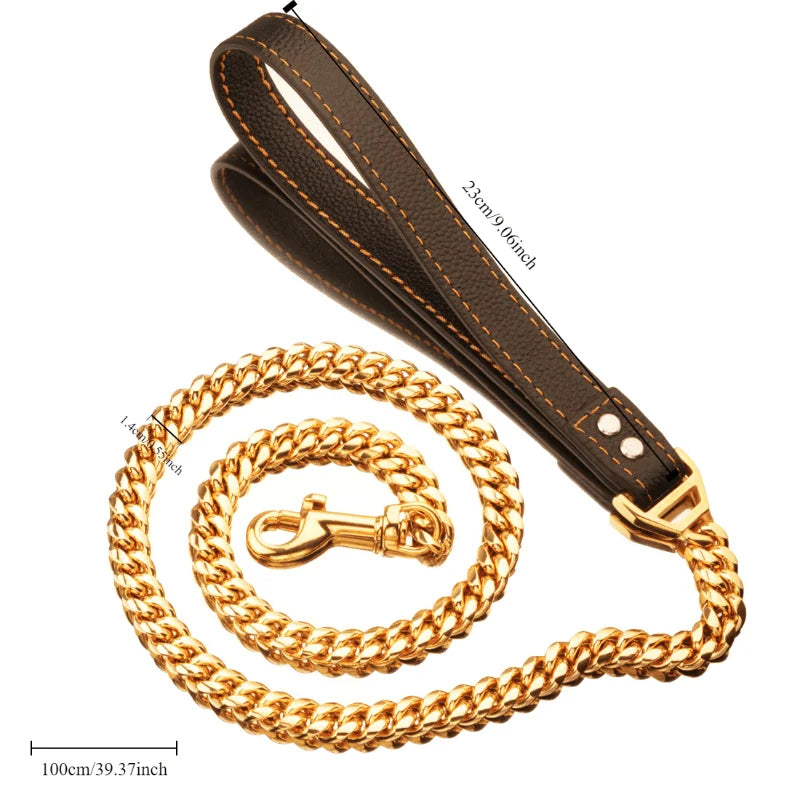 Gold Cuban Dog Leash