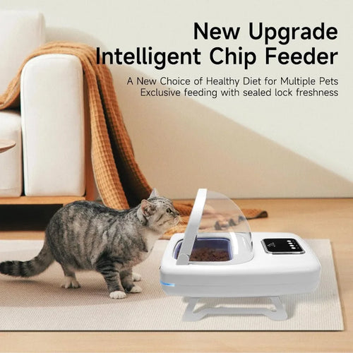Automatic Pet Feeder with Collar Sensor for Dogs Cats