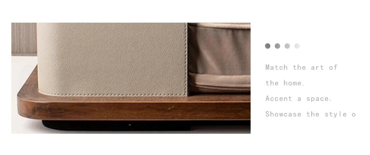 Wooden Leather Pet Bed