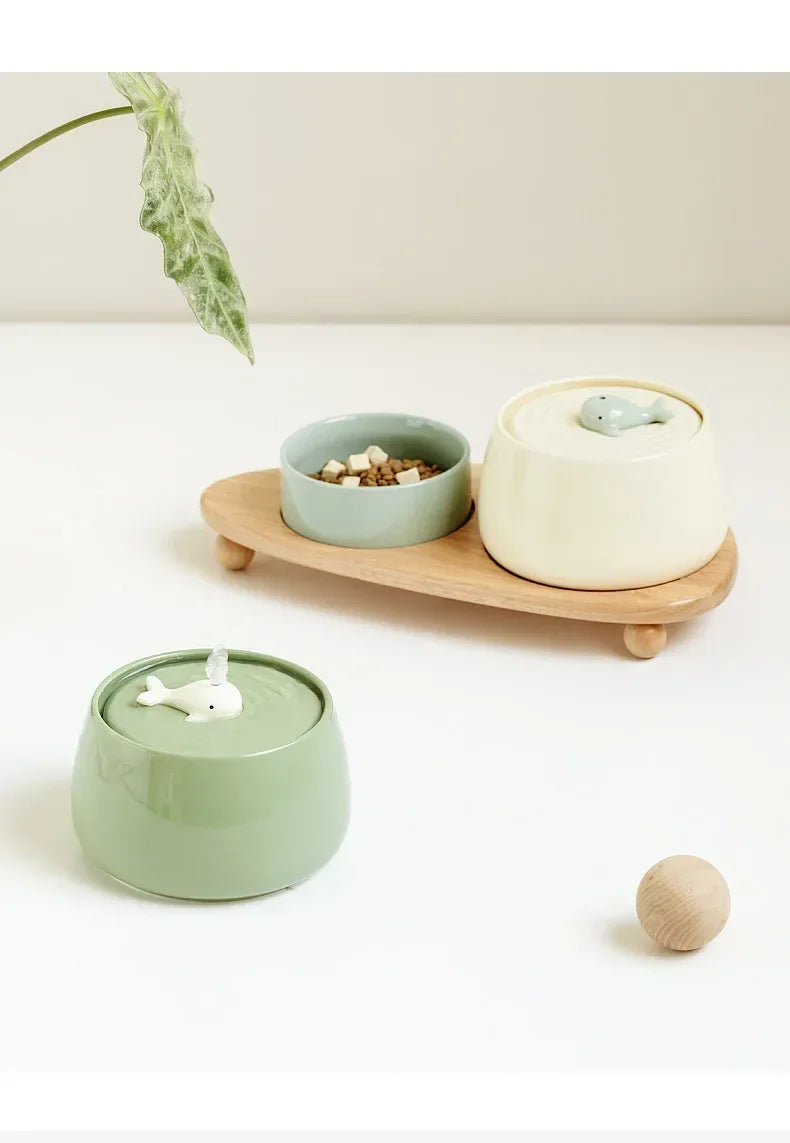 Ceramic Cat Water Fountain