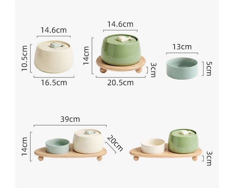 Ceramic Cat Water Fountain