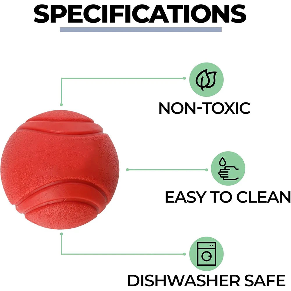 Solid Rubber Fetch Ball for Dogs & Cats