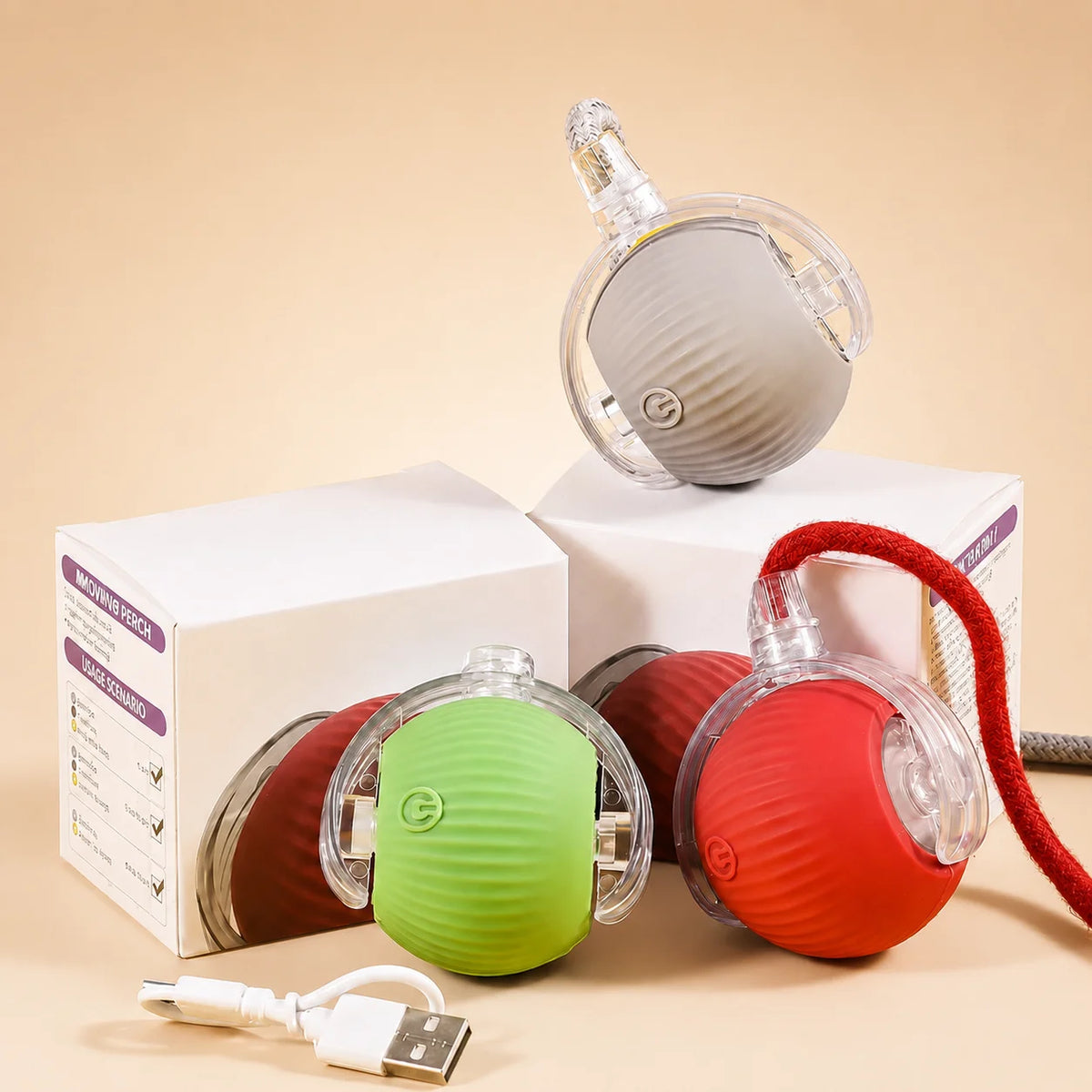 Rechargeable Automatic Rolling Dog Ball – 3 Play Modes