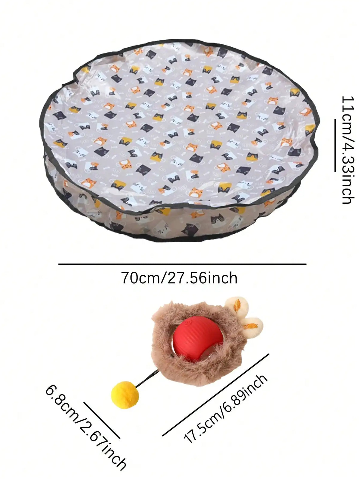 USB Rechargeable Light-Up Cat Ball Hunting Toy Set