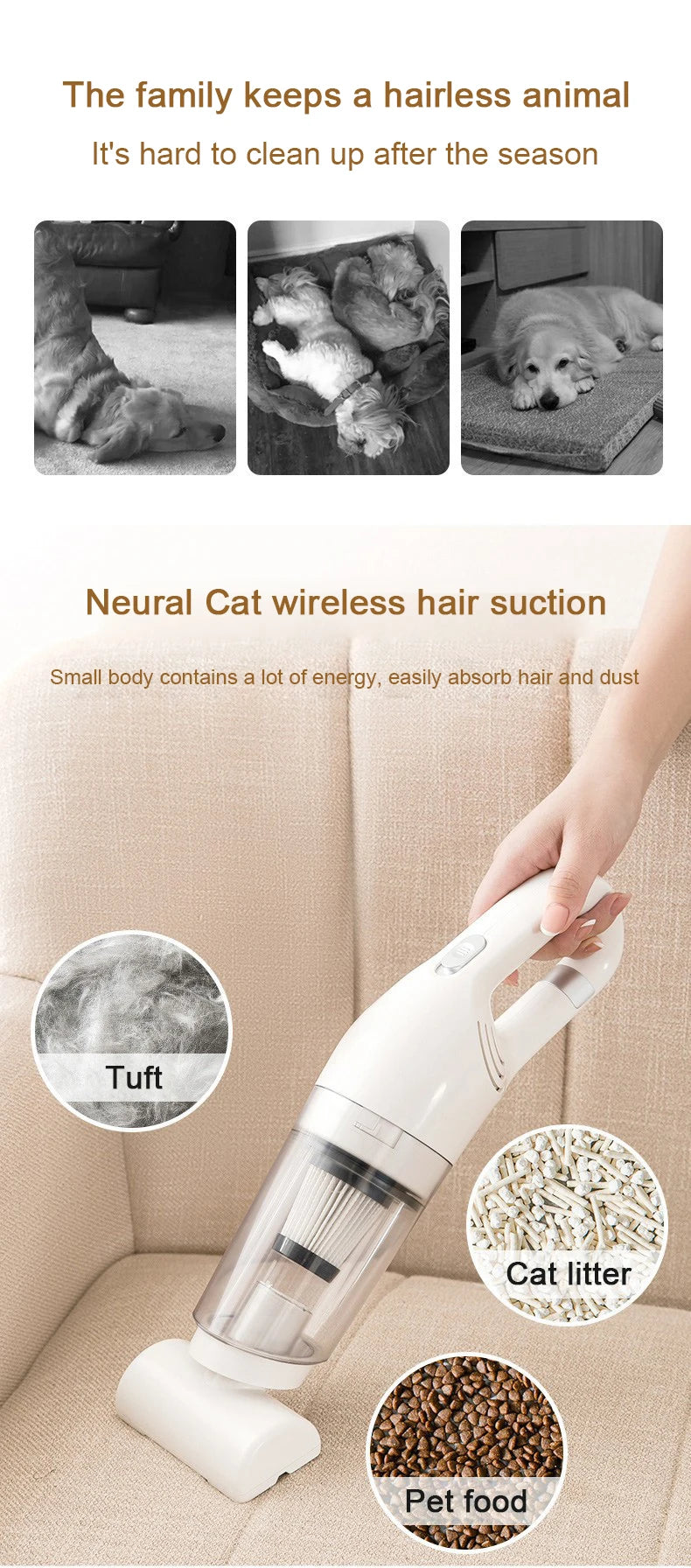 Pet Grooming Vacuum Tool