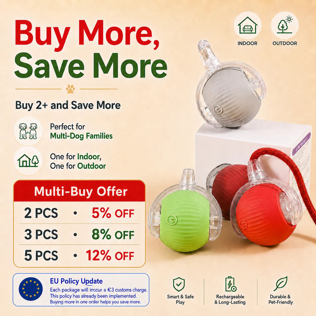 Rechargeable Automatic Rolling Dog Ball – 3 Play Modes